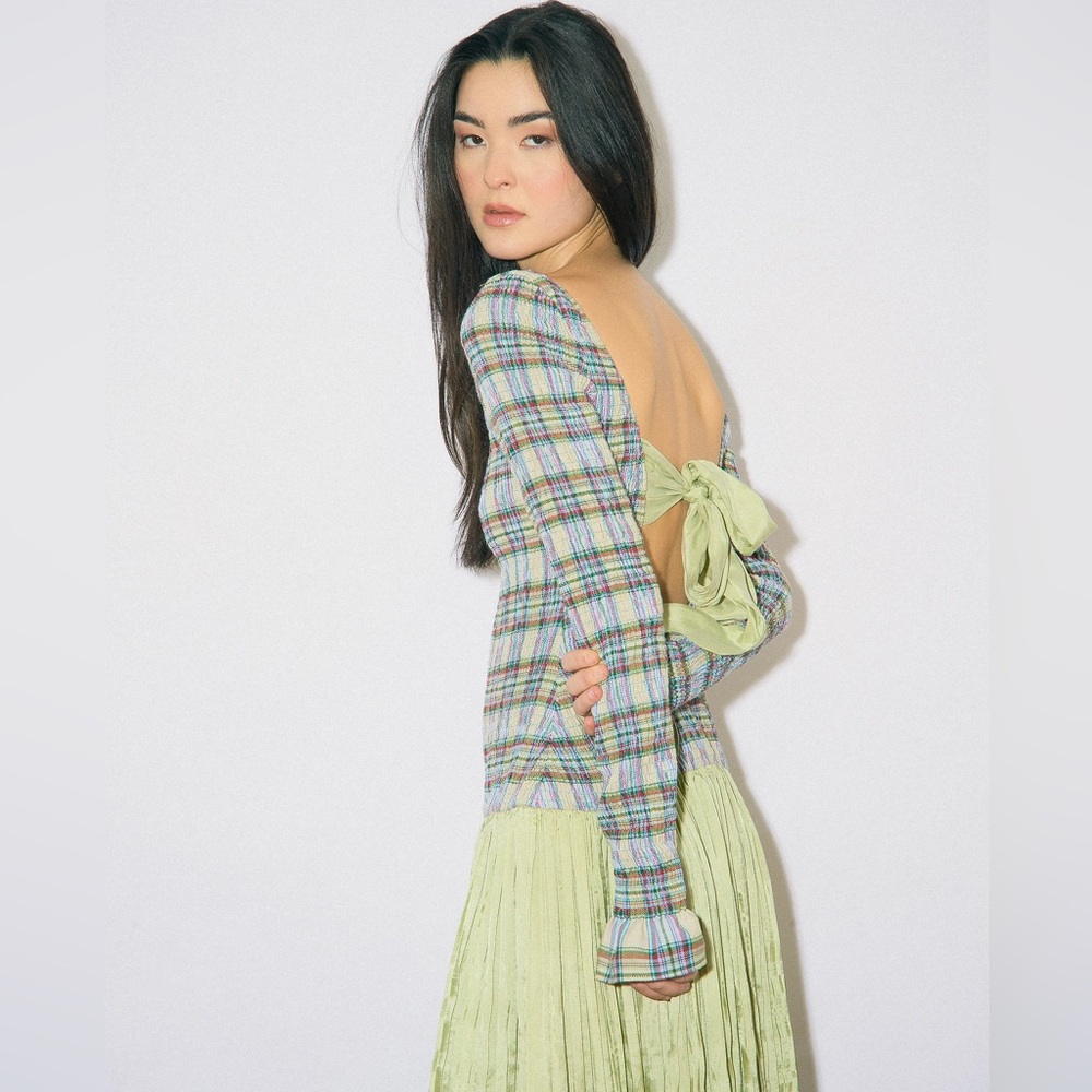 Ohsevendays McKenzie Long Sleeve Midi Dress
